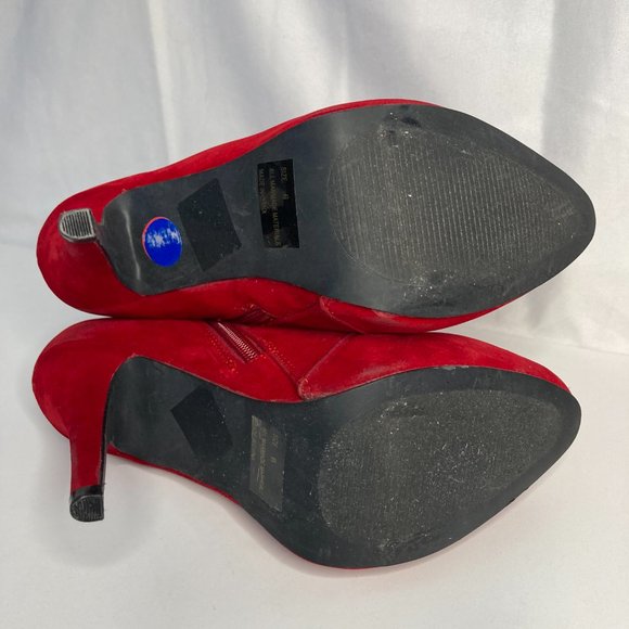 Stunning Charlotte Russe High Heel Platform Ankle Boots Size 6 Red - Picture 11 of 11